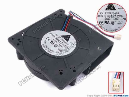 78875 Delta Electronics BFB1212VH Server - Blower Fan -F00, bw120x120x32, w135x3x3, 12V 1.88A Delta Electronics BFB1212VH Server - Blower Fan 
