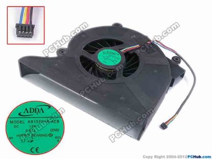 78888 ADDA AB1512HX-AEB Server - Blower Fan ZN6, w130x4x4, 12V 0.50A ADDA AB1512HX-AEB Server - Blower Fan