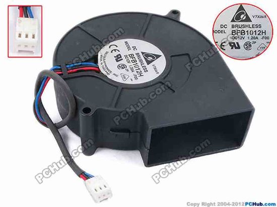 78936 Delta Electronics BFB1012H Server - Blower Fan -F00, bw97x94x33, w175x3x3, 12V 1.2A Delta Electronics BFB1012H Server - Blower Fan