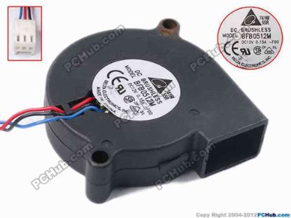 78962 Delta Electronics BFB0512M Server - Blower Fan -F00, bw50x50x15, w195x3x3, 12V 0.15A Delta Electronics BFB0512M Server - Blower Fan 