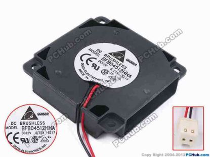 78970 Delta Electronics BFB04512HHA Server - Blower Fan -5Z17, bw45x45x10, w100x2x2, 12V 0.21A Delta Electronics BFB04512HHA Server - Blower Fan 