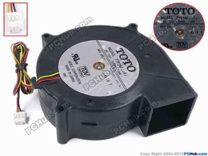 78980 TOTO TYF140LJ05 Server - Blower Fan 04B(K), bw103x100x35, w350x3x4, 12V 0.58A TOTO TYF140LJ05 Server - Blower Fan 