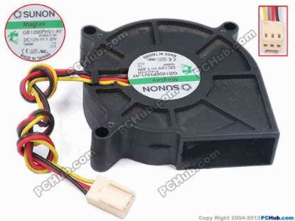 78992 SUNON GB1206PHV1-AY Server - Blower Fan B1623.F.GN, bw60x60x15, w200x3x3, 12V 1.6W SUNON GB1206PHV1-AY Server - Blower Fan 