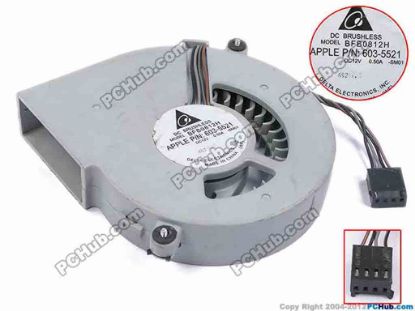 78998 Delta Electronics BFB0812H Server - Blower Fan -SM01, bw88x82x18, w60x4x4, 12V 0.5A Delta Electronics BFB0812H Server - Blower Fan 