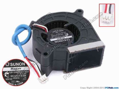 79006 SUNON GB1245PKV1-8AY Server - Blower Fan 11.F.X.GN, bw45x45x20, w70x3x3, 12V 0.5W SUNON GB1245PKV1-8AY Server - Blower Fan