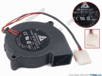 79020 Delta Electronics BFB0712LD Server - Blower Fan -SE00, bw77x70x20, w175x3x4, 12V 0.16A Delta Electronics BFB0712LD Server - Blower Fan