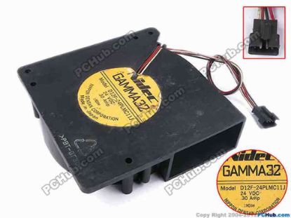 79024 Nidec D12F-24PLMC11J Server - Blower Fan bw120x120x32, w200x4x4, 24V 0.3A Nidec D12F-24PLMC11J Server - Blower Fan 