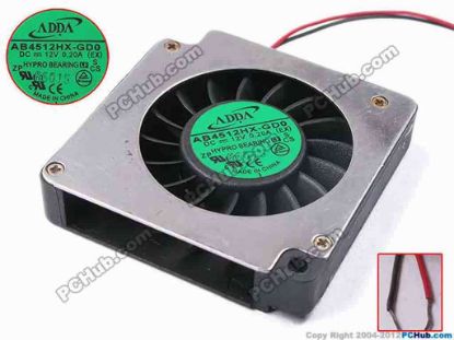 79032 ADDA AB4512HX-GD0 Server - Blower Fan EX, S, bw45x45x10, w240x2, 12V 0.2A ADDA AB4512HX-GD0 Server - Blower Fan 