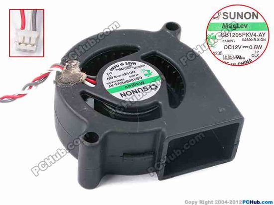 79046 SUNON GB1205PKV4-AY Server - Blower Fan B2890.R.X.GN, bw50x50x20, w90x3x3, 12V 0.6W SUNON GB1205PKV4-AY Server - Blower Fan 
