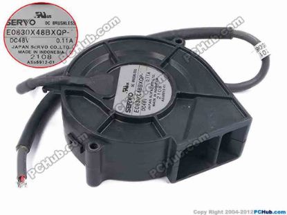 79064 Japan Servo E0830X48BXQP-11 Server - Blower Fan bw75x75x30,  3-Wire, 48V 0.11A Japan Servo E0830X48BXQP-11 Server - Blower Fan
