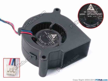 79146 Delta Electronics BFB04512MD Server - Blower Fan -W218, bw45x45x20, w200x3x3, 12V 0.11A Delta Electronics BFB04512MD Server - Blower Fan 