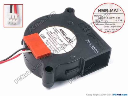 79179 NMB-MAT / Minebea BM4515-04W-B39 Server - Blower Fan T08, bw45x45x15, w150x3x3, 12V 0.13A NMB-MAT / Minebea BM4515-04W-B39 Server - Blower Fan 
