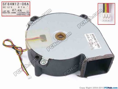 79242 Toshiba SF84M12-06A Server - Blower Fan bw103x100x35, w250x3x3, 12V 0.7A Toshiba SF84M12-06A Server - Blower Fan 