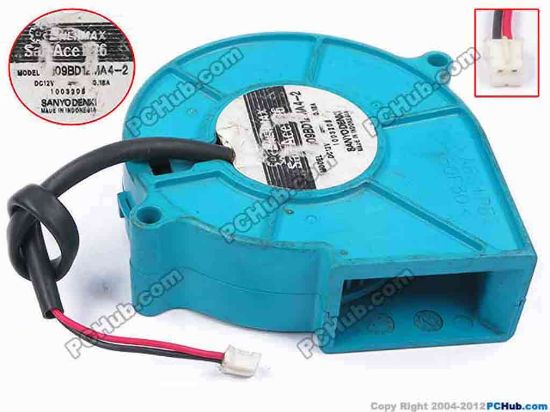 79246 Sanyo Denki 109BD12MA4-2 Server - Blower Fan bw75x75x24, w130x2x2, 12V 0.18A Sanyo Denki 109BD12MA4-2 Server - Blower Fan 