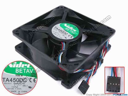 79277 Nidec B35502-35 Server - Square Fan DEL1, sq120x120x38, w340x4x5, 12V 1.4A Nidec B35502-35 Server - Square Fan 