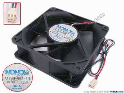 79282 NONOISE A1238H48B1-TTL Server - Square Fan sq120x120x38, w330x3x3, 48V 0.15A NONOISE A1238H48B1-TTL Server - Square Fan 