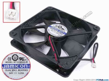79301 Other Brands Jamicon Server - Square Fan KF1225B2H--R, sq120x120x25, w155x2x2, 24V 0.2A Other Brands Jamicon Server - Square Fan 