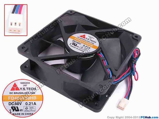79313 Y.S TECH FD481238HB Server - Square Fan sq120x120x38, w305x3x3, 48V 0.21A Y.S TECH FD481238HB Server - Square Fan 