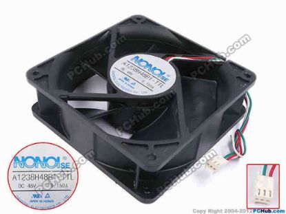 79317 NONOISE A1238H48B1-TTL Server - Square Fan sq120x120x38, w160x3x3, 48V 0.15A NONOISE A1238H48B1-TTL Server - Square Fan 