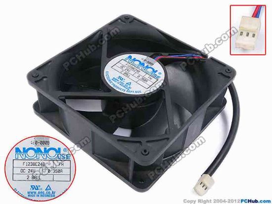 79326 NONOISE F1238E24B Server - Square Fan FH, sq120x120x38, w120x2x3, 24V 0.35A NONOISE F1238E24B Server - Square Fan