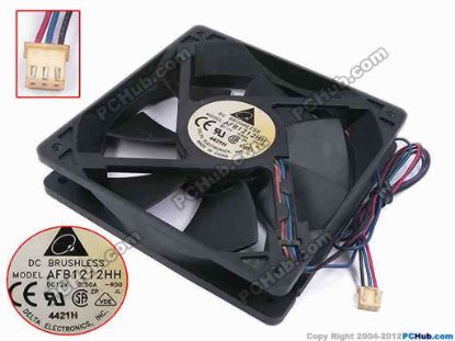 79346 Delta Electronics AFB1212HH Server - Square Fan -R00, sq120x120x25, w360x3x3, 12V 0.5A Delta Electronics AFB1212HH Server - Square Fan 