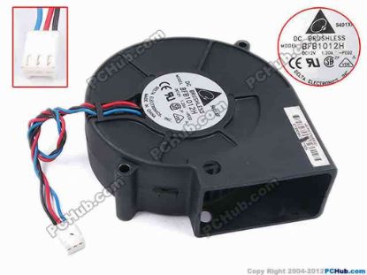 79363 Delta Electronics BFB1012H Server - Blower Fan -PE02, bw97x95x32, w150x3x3, 12V 1.2A Delta Electronics BFB1012H Server - Blower Fan