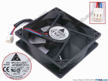79438 Delta Electronics AFB0912VH Server - Square Fan -F00, sq92x92x25, w105x3x3, 12V 0.6A Delta Electronics AFB0912VH Server - Square Fan 