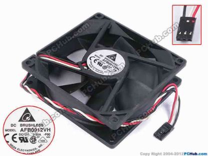 79443 Delta Electronics AFB0912VH Server - Square Fan -F00, sq92x92x25, w210x3x3, 12V 0.6A Delta Electronics AFB0912VH Server - Square Fan 