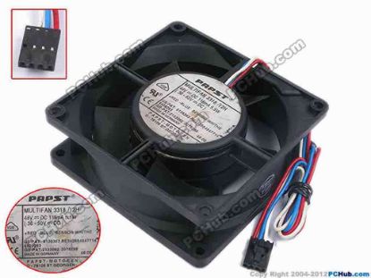 79459 ebm-papst MULTIFAN 3318/12H Server - Square Fan MULTIFAN3318/12H, sq92x92x32, w295x3x4, 48V 5.5W ebm-papst MULTIFAN 3318/12H Server - Square Fan 