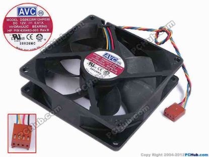 79467 AVC DS09225R12HP038 Server - Square Fan sq92x92x25, w190x4x4, 12V 0.41A AVC DS09225R12HP038 Server - Square Fan 