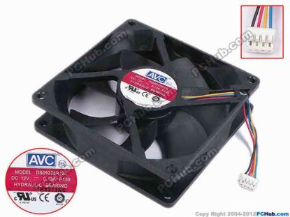 79472 AVC DS09225R12L Server - Square Fan P139, sq92x92x25, w50x4x4, 12V 0.13A AVC DS09225R12L Server - Square Fan 