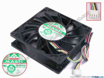 79484 Protechnic Magic MGT9248UB-W25 Server - Square Fan sq92x92x25, w300x4x4, 48V 0.25A Protechnic Magic MGT9248UB-W25 Server - Square Fan 