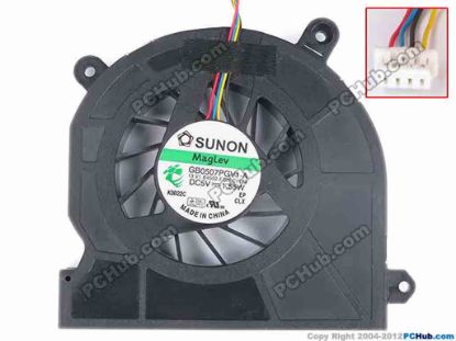 79583 SUNON GB0507PGV1-A Cooling Fan  13.V1.B4502.F.GN.C1179, w65x4x4, 5V 1.55W, Bare SUNON GB0507PGV1-A Cooling Fan  