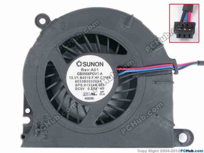 79607 SUNON GB0506PGV1-A Cooling Fan  13.V1.B4019.F.HF.C1154, w65x3x3, 5V 0.29A, Bare Fa SUNON GB0506PGV1-A Cooling Fan  