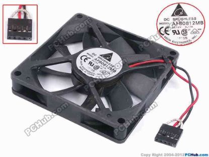 79621 Delta Electronics AFB0812M Server - Square Fan sq80x80x15, w55x2x5, 12V 0.17A Delta Electronics AFB0812M Server - Square Fan 