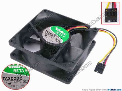 79688 Nidec M33406-33 Server - Square Fan sq80x80x25, w85x3x4, 12V 0.29A Nidec M33406-33 Server - Square Fan 