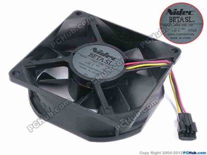 79690 Nidec D08A-12BL Server - Square Fan 01B, sq80x80x25, w30x3x3, 12V 0.06A Nidec D08A-12BL Server - Square Fan 