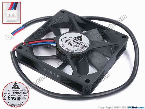 79707 Delta Electronics AFB0812MB Server - Square Fan -R00, sq80x80x15, w350x3x3, 12V 0.17A Delta Electronics AFB0812MB Server - Square Fan 