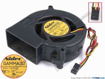 79859 Nidec A34123-57 Server - Blower Fan CIS, bw80x80x32, w255x3x3, 12V 0.46A Nidec A34123-57 Server - Blower Fan 