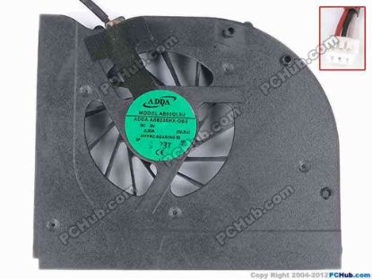 79877 ADDA AB8205HX-DB3 Cooling Fan  QL5U, w55x3x3, 5V 0.30A, Bare fan  ADDA AB8205HX-DB3 Cooling Fan  