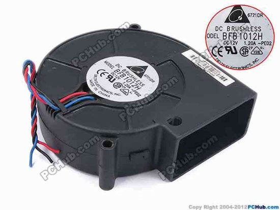 79879 Delta Electronics BFB1012H Server - Blower Fan -PE02, bw97x94x33, w90x3, 12V 1.2A Delta Electronics BFB1012H Server - Blower Fan