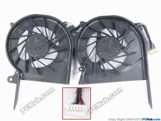 79880 Delta Electronics KSB0505HB Cooling Fan  -9B1L, -9B1K, w30x6x6, 5V 0.40A, 2 Bare fan Delta Electronics KSB0505HB Cooling Fan  