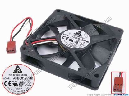 79954 Delta Electronics AFB0812VHB Server - Square Fan -F00, sq80x80x15, w85x3x3, 12V 0.3A Delta Electronics AFB0812VHB Server - Square Fan 
