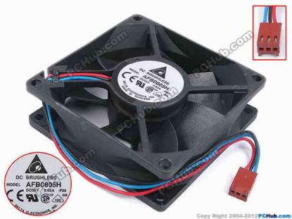 79968 Delta Electronics AFB0805H Server - Square Fan -F00, sq80x80x25, w160x3x3, 5V 0.65A Delta Electronics AFB0805H Server - Square Fan 
