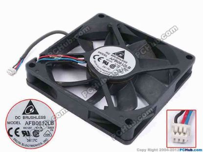 79973 Delta Electronics AFB0812LB Server - Square Fan -S82X, sq80x80x15, w100x3x3, 12V 0.14A Delta Electronics AFB0812LB Server - Square Fan <br />
<br />