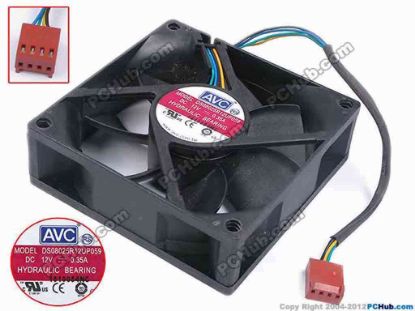 80102 AVC DS08025R12UP059 Server - Square Fan sq80x80x25, w150x4x4, 12V 0.35A AVC DS08025R12UP059 Server - Square Fan 