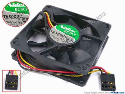80172 Nidec A33375-57 Server - Square Fan CQ, sq80x80x20, w165x3x5, 12V 0.16A Nidec A33375-57 Server - Square Fan 
