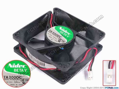 80255 Nidec M33406-55G10 Server - Square Fan IB, sq80x80x25, w220x2x2, 12V 0.29A Nidec M33406-55G10 Server - Square Fan 