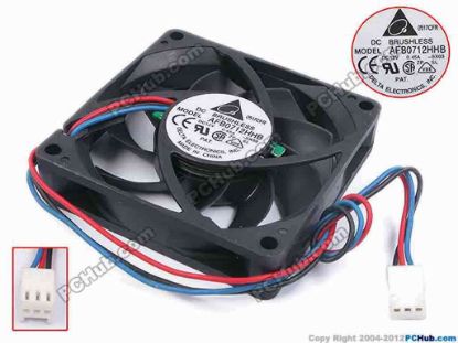 80283 Delta Electronics AFB0712HHB Server - Square Fan -SX03, sq70x70x15, w215x3x3, 12V 0.45A Delta Electronics AFB0712HHB Server - Square Fan 