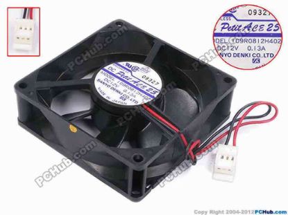 80320 Sanyo Denki 109R0812H402 Server - Square Fan sq80x80x25, w160x2x3, 12V 0.13A Sanyo Denki 109R0812H402 Server - Square Fan 